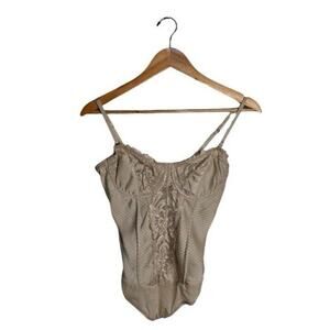 Free People Bodysuit Intimately Corset Size Small Night Rhythm Nude Nylon